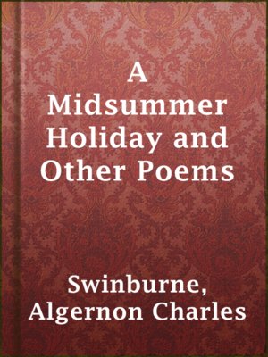 cover image of A Midsummer Holiday and Other Poems